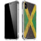 Jamaican Flag Dark Wood iPhone X/XS Clear Case